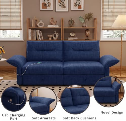 85" Convertible Queen Pull Out Sleeper Sofa Bed - Image 5