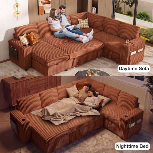 Vipbear 111" Modular Sectional Sleeper Sofa - Image 5