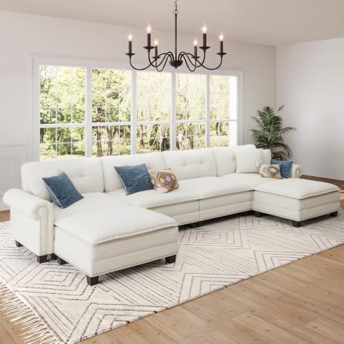SUNSHINE VALLEY 150" Oversized Modular Sectional Couch U Shaped Living Room by SUNSHINEVALLEY