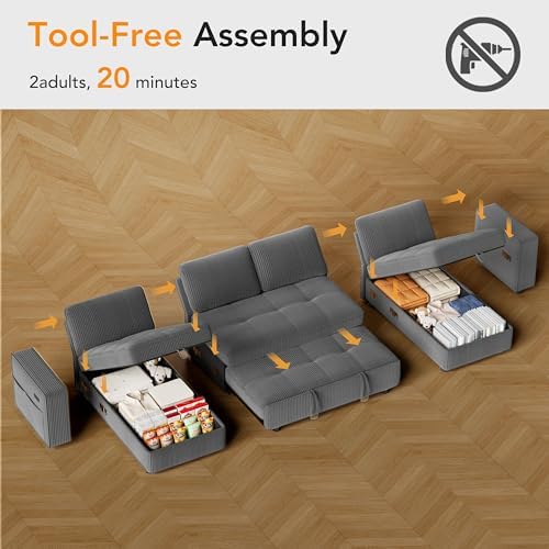Vipbear Sectional Sleeper Couch - Image 4
