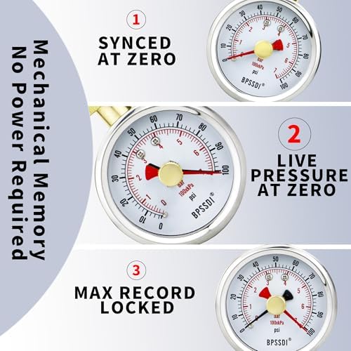 0-100 Psi Water Pressure Gauge Test - Image 2