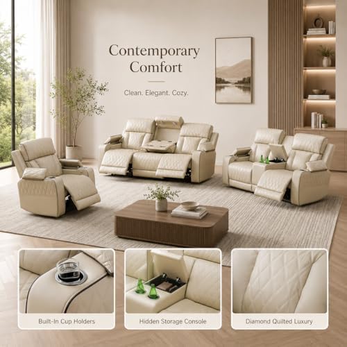 Power Reclining Sofa and Chair Set - Image 7
