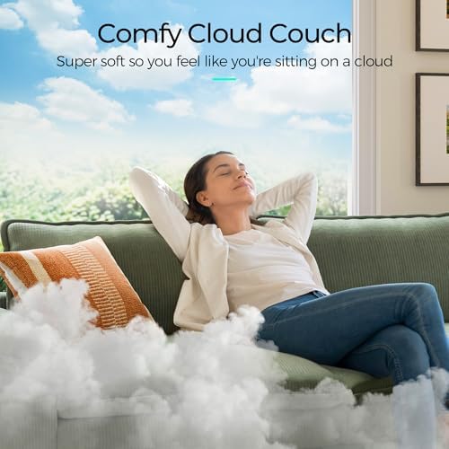 LINSY HOME 157'' Modular Sectional Sofa 4 Seat Couch Corduroy Cloud Couch - Image 4