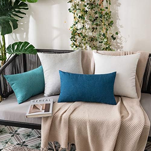 MIULEE Decorative Outdoor Pillow Covers Waterproof 16x16 White - Image 5