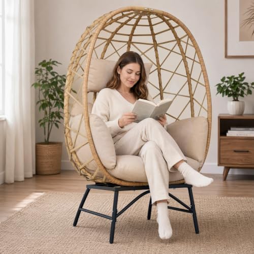 SWITTE Outdoor Wicker Egg Chair - Image 2