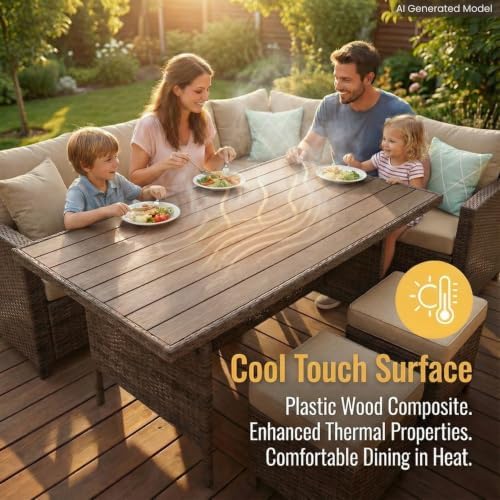 Wisteria Lane 7 Piece Patio Furniture Set, Patio Sectional - Image 5