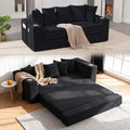 76" Convertible Sofa Bed, Corduroy Boneless Couch by Fasadi
