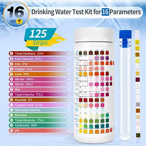 16 in 1 Water Test Kit with 125 Test Strips - Image 2