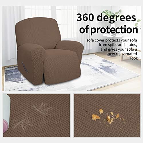 Easy-Going 4 Pieces Oversized Recliner Stretch Sofa Slipcover Sofa Cover - Image 3