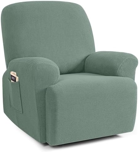 TAOCOCO Stretch Recliner Chair Covers 4 Piece, Sage Green by TAOCOCO