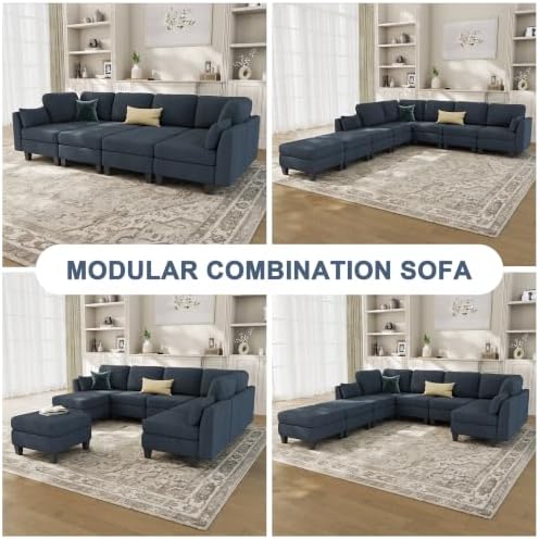 Mangodan Sectional Sleeper Sofa, 8 Seaters Modular Sleeper Sofa Couch - Image 4