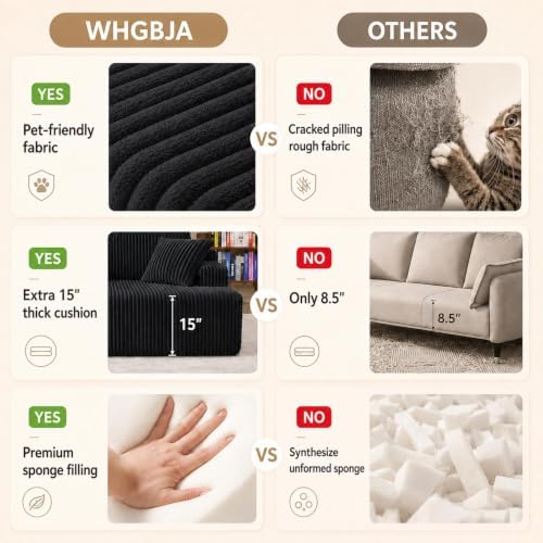 WHGBJA 3 in 1 Sofa Bed Couch for Living Room/Bedroom, Convertible - Image 4