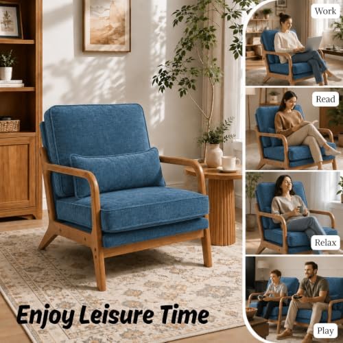 Karl home Mid-Century Modern Accent Reading Chair - Image 4
