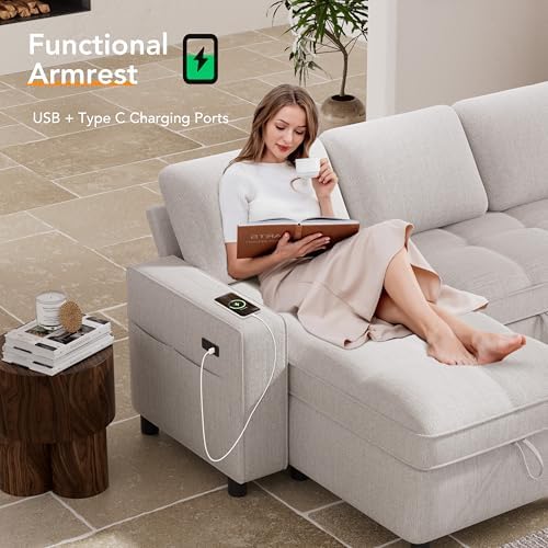 Vipbear 81" Modular Sectional Sleeper Sofa - Image 6