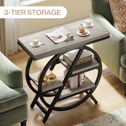 Tribesigns End Table Set of 2, 3-Tier Narrow Side Table - Image 5