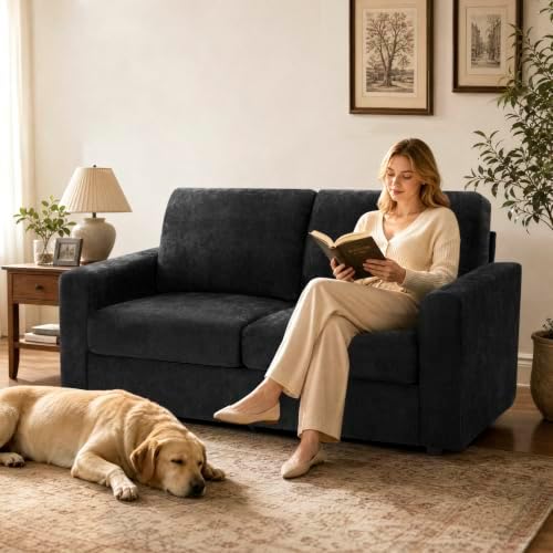 69” Chenille 2-Seat Sofa w/Comfortable Back Cushions - Image 6