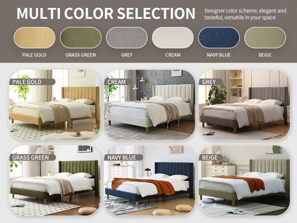 YUHUASHI Full Bed Frame，Platform Bed - Image 7