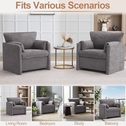 33" Modern Accent Chair for Living Room, Oversized Armchair - Image 6