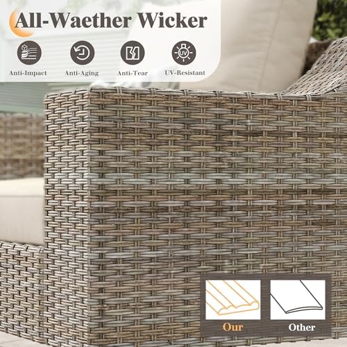 LUXOAK 360° Outdoor Rocking Chair, Patio Swivel Rocker - Image 6