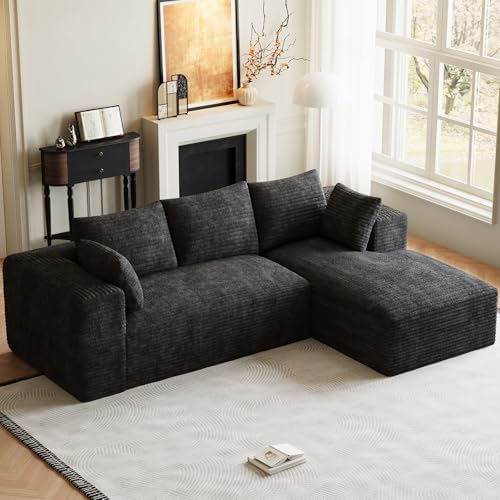 ONEMMLION 107" L-Shaped Cloud Boneless Couch Sofa by ONEMMLION