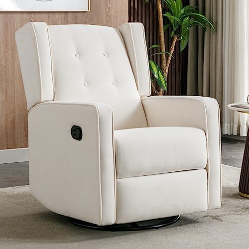 CANMOV Swivel Rocker Recliner Chair, Nursery Glider Chair, Nursery Rocking by CANMOV