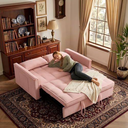 Eafurn 3-in-1 Convertible Loveseat Pull Out Couch Bed by EAFURN
