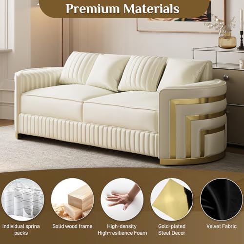 DAMAIFROM Mid Century Modern Chesterfield Sofa Couch, 3 Seat Tufted Sofas - Image 6