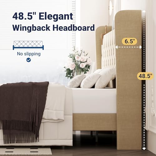 Allewie King Size Bed Frame, Storage Headboard & Charging Station - Image 6