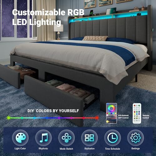 Allewie King Size Bed Frame - Image 4