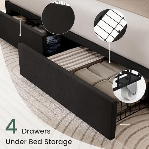 LARMACE Queen Upholstered Bed Frame - Image 3