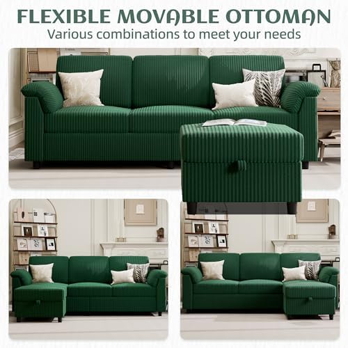 Vongrasig Convertible Sectional Couch, 3 Seat L Shaped Sofa - Image 6