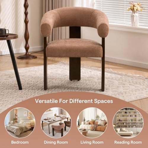 Modern Accent Chair, Barrel Armchair, U-Shaped Backrest - Image 6