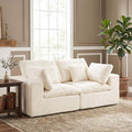 82" Oversized Loveseat Sofa, Deep Seat Boneless Sectional Couch, Modern Cloud by fanzutuz