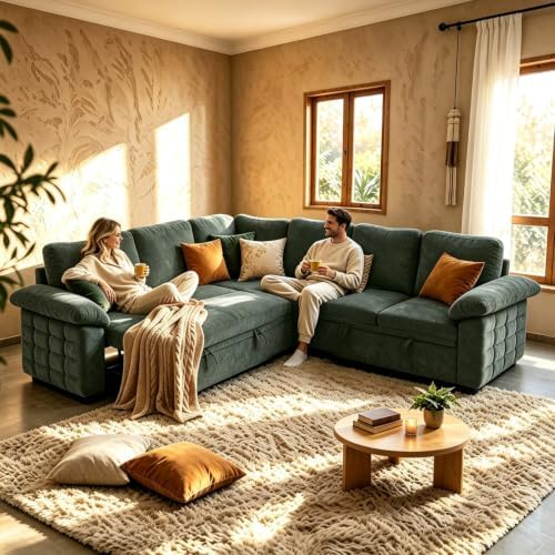 Modern L-Shape Sleeper Sofa by YI+DANICA