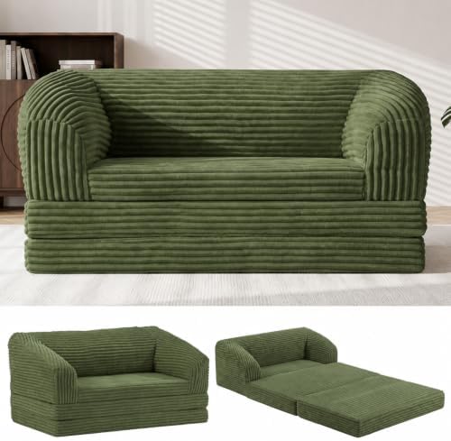 JUIKURY Convertible Sofa Bed, 3-in-1 Foldable Loveseat Couch by Unknown