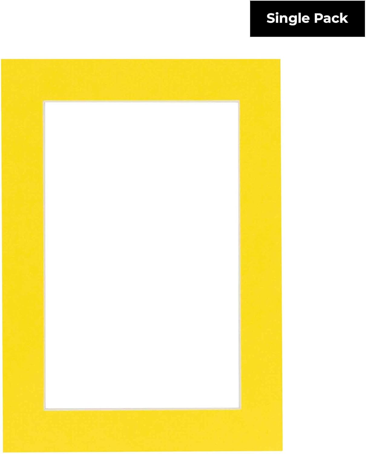 8.5x11 Mat Bevel Cut for 7x9 Photos - Acid Free Yellow Precut Matboard - for Pictures, Photos, Framing - 4-ply Thickness