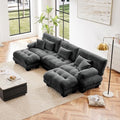 Modular Sectional Sofa for Living Room, Oversized 3 Seater Grey Sectional by Wunlerlant