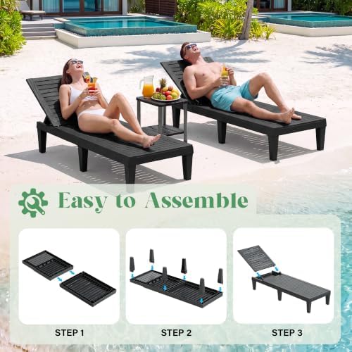 NUNU LAB Outdoor Chaise Lounge Chairs Set - Image 4