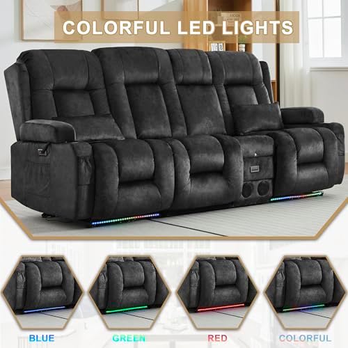URRED Power Loveseat Recliner Sofa - Image 6