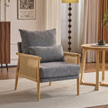 VINGLI Boho Braid Accent Armchair, Mid-Century Modern Chiar by VINGLI