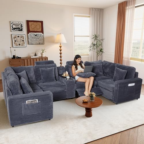 RARZOE Oversized Modular Sectional Sofa, 6-Seater U-Shaped - Image 6
