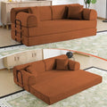 79" Memory Foam Sofa Bed, High Backrest Convertible Futon Boneless Couch by KSTNLUXQ