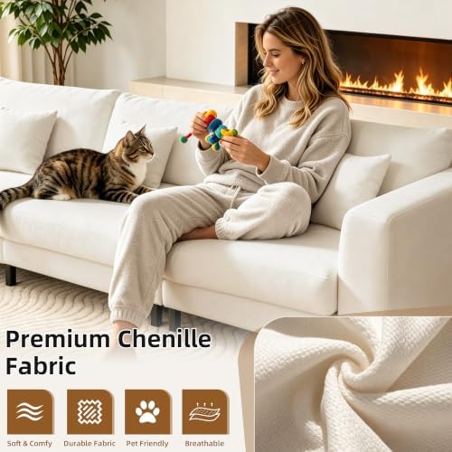 80.8" Cloud Sofa Loveseat, Modular Couch - Image 3