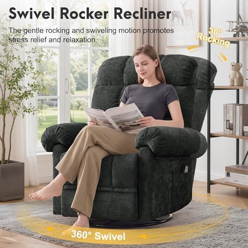 Korser 360° Swivel Rocker Recliner Chair, Rocking Chair Nursery - Image 3