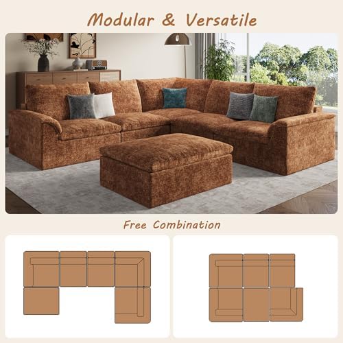 EASE MOOSE Modular Sectional Sofa, Boneless Couches - Image 5