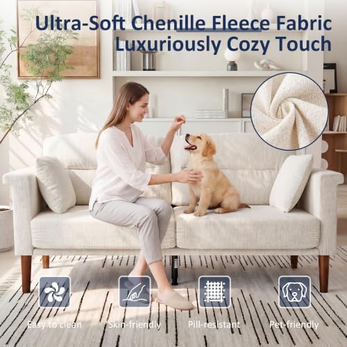 Vipbear 69" Loveseat Sofa, Modern Couches - Image 3