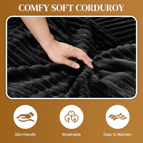 145" Cloud Couch Oversized U Shaped Jet Black Sectional Couches - Image 4