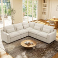 Ihanherry 134" Modular Sectional Sofa, V Shaped 5 Seater Chenille Cloud Couch by iHanHerry
