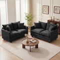 Loveseat Sofa Couch 2 Piece Set, Small Compact 50" Love Seat 27" Deep Cloud by MUDANT