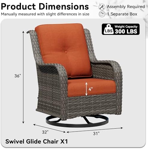 Outdoor Swivel Rocker Patio Chair - Image 2
